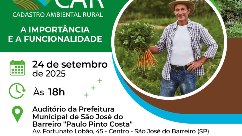 Palestra Cadastro Ambiental Rural – A importância e a funcionalidade.