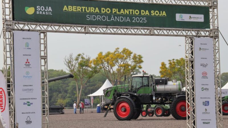 Começa plantio da maior safra de soja de Mato Grosso do Sul com expectativa de colher 15 milhões de toneladas.